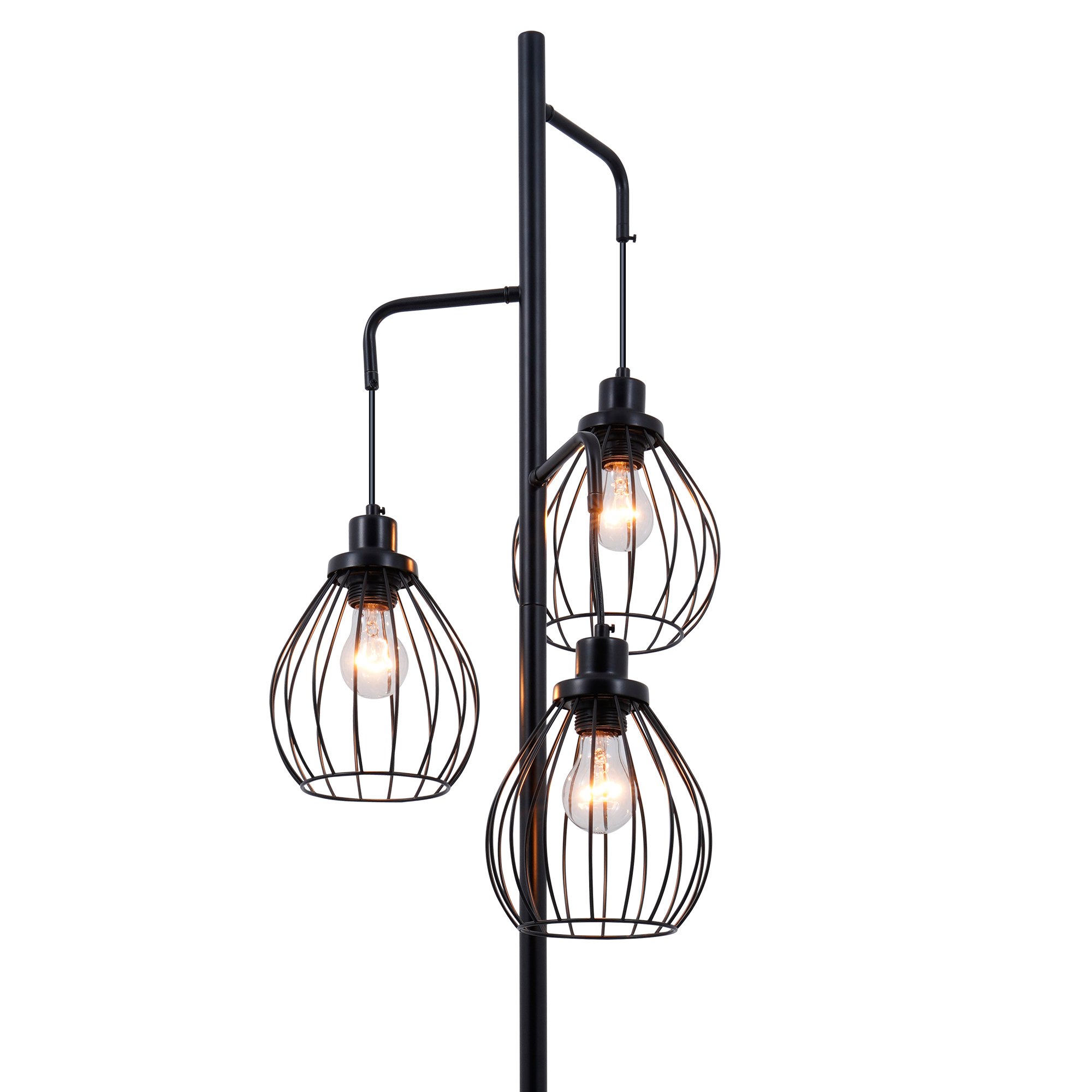 3-Head Black Bird Cage Floor Lamp DS-LY06 — EFperfect 3-Head Black Bird Cage Floor Lamp DS-LY06 — EFperfect